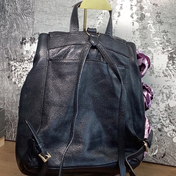 Michael Kors Black Leather Backpack - Picture 7 of 11